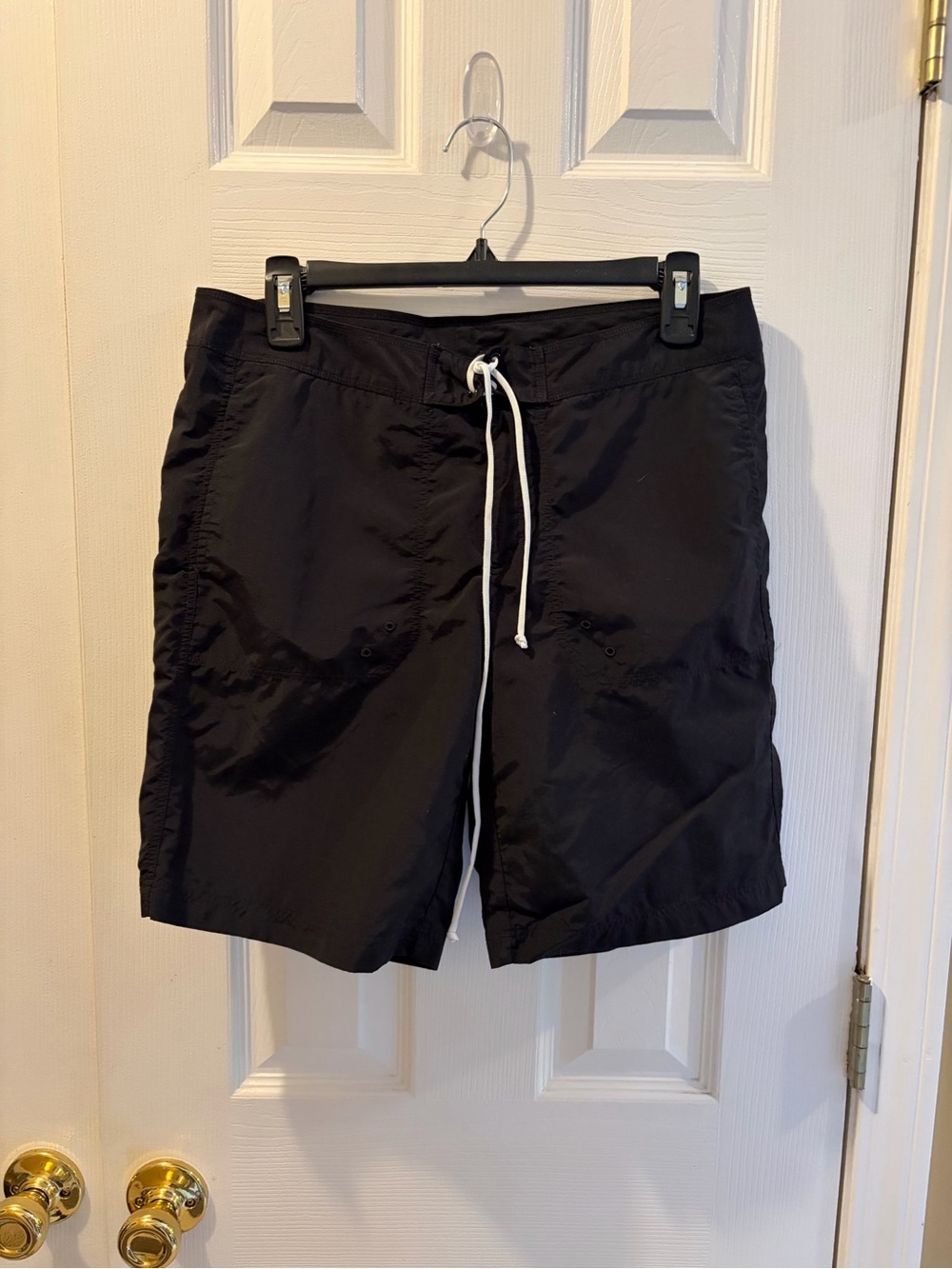 Land’s End  Black Swim Shorts with White Drawstring